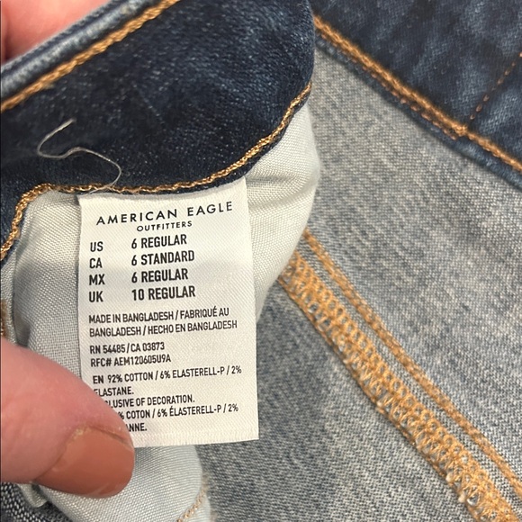 American Eagle Outfitters Women's Dark Blue Skinny Jeans - Picture 3 of 6